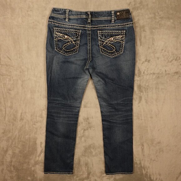 Silver Jeans Co. Suki Straight Women’s Size 16/32 Dark Wash Classic Stretch - Picture 10 of 13